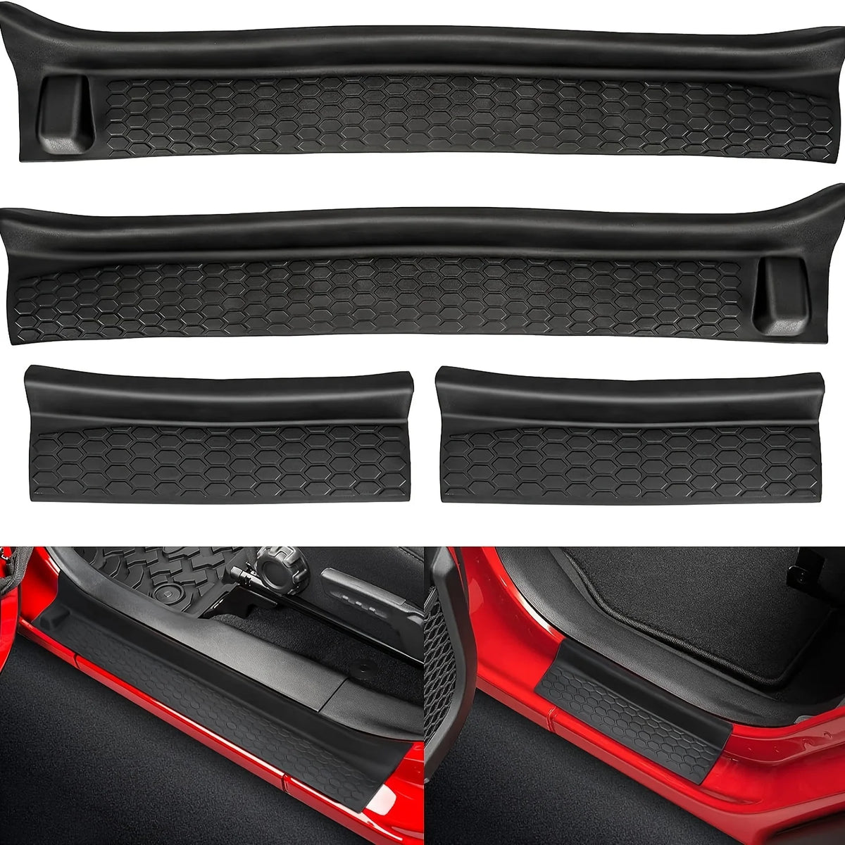 Jeep Wrangler JL 2018-2019 Door Sill Entry Guard Protector Plates, 2 or 4 Door