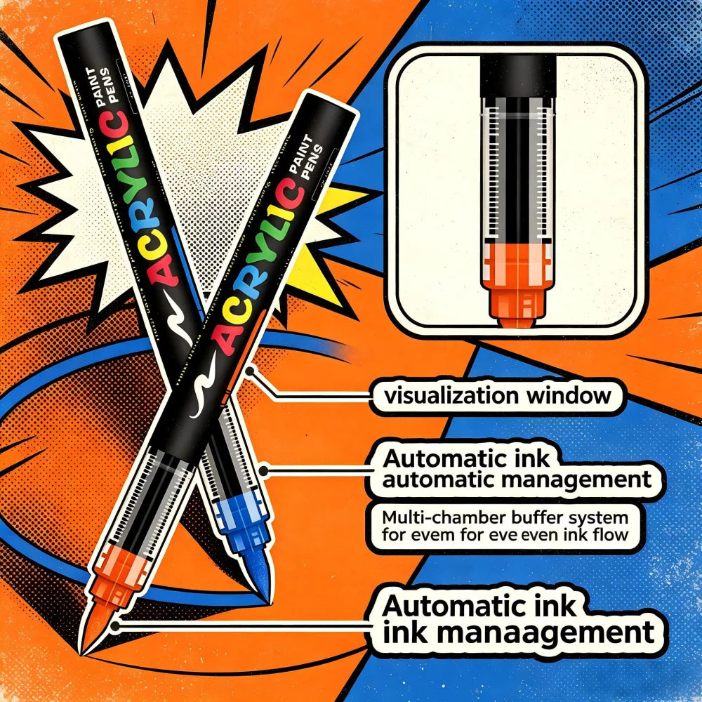 High Quality Acrylic Paint Pens Markers Set Brush Tip Paint Marker For Rock Painting Wood Canvas Stone Christmas Gift DIY Crafts