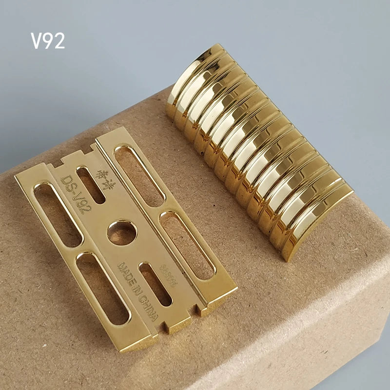 Dscosmetic CNC Brass safety razor V92 V95 Double cap