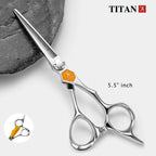Titan Barber Hair Scissors Professional Grade Hairdressing Shears for Stylists Cutting Thininng CNC Japan Steel Hair Scissors