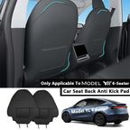 Car Seat Back Kick Protector Pad for Tesla Model YL 6-Seater Leather Anti-Scratch Cover