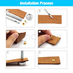 Metal Double Cap Rivets Stud Round Spike Nail With Tool Kits For Shoes Bag Belt Leathercraft Repair Clothing Garment Accessories