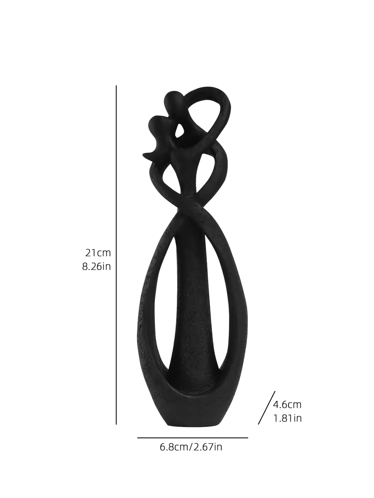 Nordic couple sculpture figurine tabletop decor for living room office bookshelf, 1pc