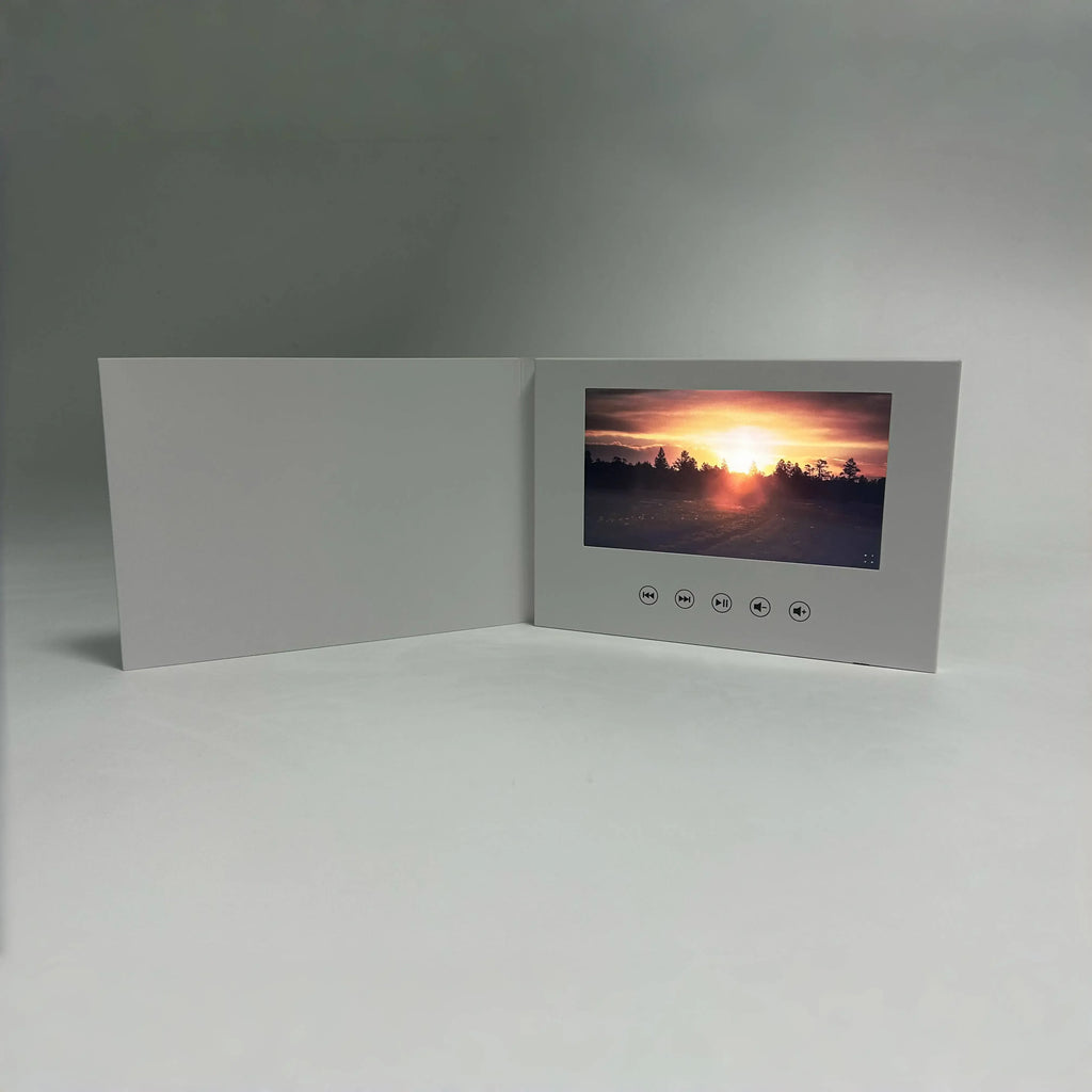 7 inchs Birthday Video Book Card 4GB Lcd Invitation Gift Music Greeting Card Upload  Videos Photos Wedding Invite Digital frame