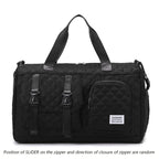 Durable Nylon Travel Duffle Bag, Portable Sports Gym Bag for Overnight Trips Shoulder Duffel Training Bag, Spacious Argyle