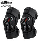 Motorcycle Knee and Elbow Pads Set, Shock Absorbing Warm Protective Guards, 1 Pair