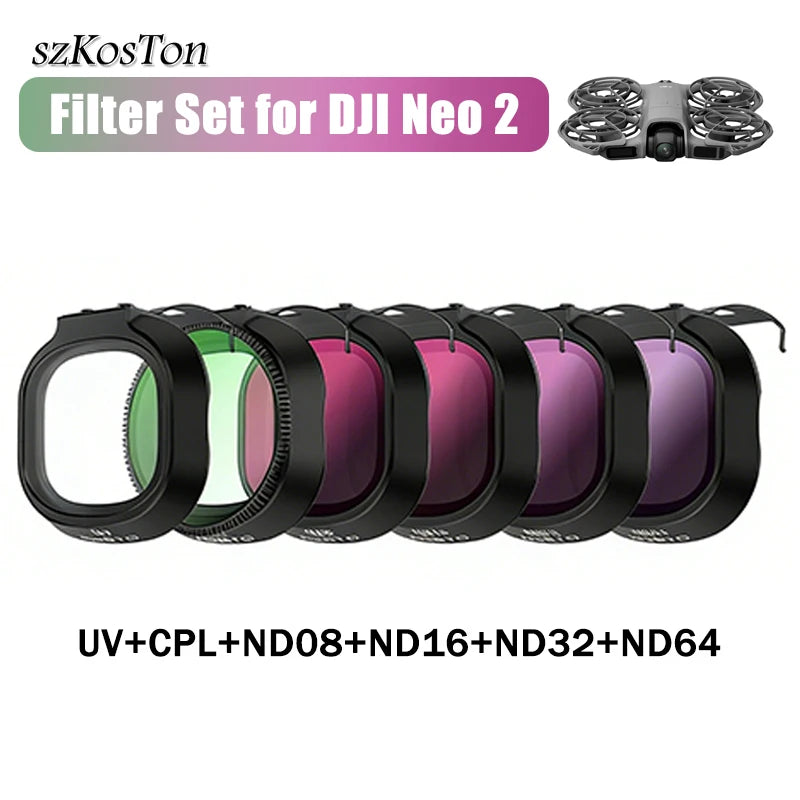 Filter Set for DJI Neo 2/Mini 5 Pro/mini 4 Pro/Filp ND MCUV CPL Filters Anti-glare Optical Glass Lens Accessories