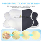Adjustable Cervical Memory Foam Pillow for Neck Pain Relief, Ice Silk Pillowcase, Back/Side