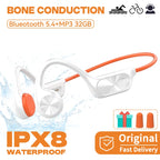 Bone Conduction Wireless Headphone IPX8 Waterproof Swimming Headset Bluetooth 5.4 32GB RAM MP3 Player HIFI Music Sports Earphone
