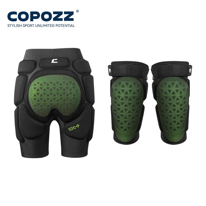 COPOZZ ESA Series Ski Protection Pads Motorcycle Skating Sports Protect Snowboarding Hip Protector Padded Breathable Gear Shorts