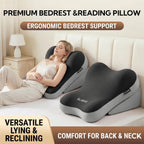 Adjustable Bed Wedge Pillow Memory Foam Backrest, 2-Piece Split Non-Slip Base, Light Yellow
