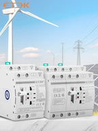 ETEC Din Rail 2P/4P ATS Dual Power Automatic Transfer Switch Electrical Selector Switches Uninterrupted Power 40A/63A PV Energy