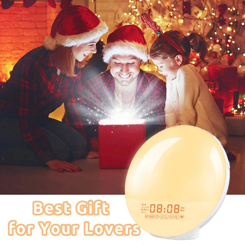 Sunrise Alarm Clock Wake Up Light with Sunrise/Sunset Simulation, FM Radio, Night Light
