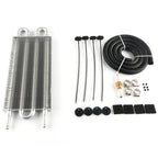 2 Row 4 Row 6 Row 8 Row 10Row 16Row Universal Remote Transmission Oil Cooler Auto-Manual Radiator Converter Aluminum Kit