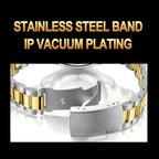 Men's Quartz Watch Classic Stainless Steel Strap Casual Business Style 40mm Black Gold Dial 3Bar Waterproof Series Watches reloj