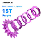 TANKE Single Speed Flywheel Conversion Kit HG Cassette Cog 7075 Aluminum 15T-18T