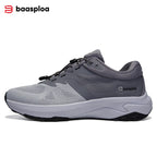Baasploa New Hiking Shoes Men Casual Mesh Breathable Elastic Buckle Sneakers Male Outdoor Lightweight Non Slip Walking Shoes
