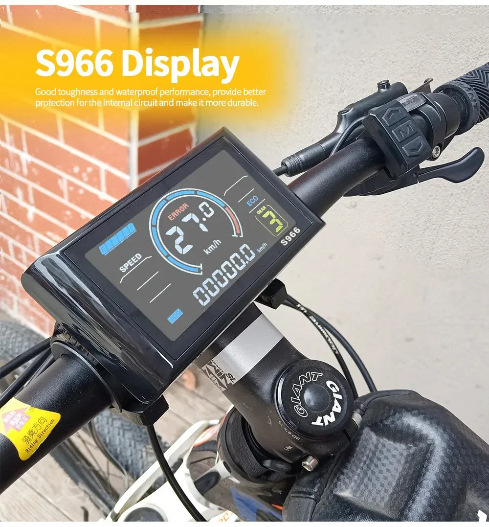 Ebike Sinawave Controller 36V/48V 17A/26A/30A with S966 NFC Display For 250W-1000W Electric Bicycle Conversion Parts E-scootor