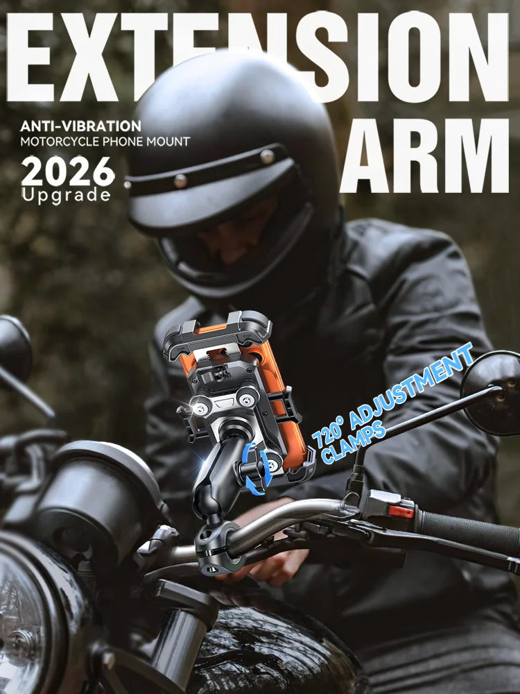 Joyroom Motorcycle Bike Phone Holder Mount with Vibration Dampener For Motorcycle Bike, Scooters ATV/UTV Universal Bicycle Mount