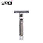 Yaqi Adjustable Safety Razor for Men, The Final Cut, Chrome & Gunmetal Finish