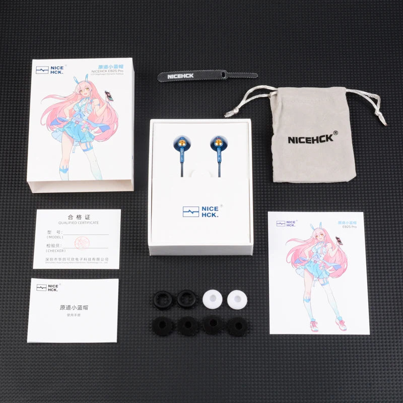 NICEHCK EB2S Pro Wired Earbuds Flat-Head 15.4mm LCP Dynamic Driver 3.5mm/4.4mm