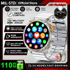 2026 New T-Rex3 Pro 1100mAh Battery Smart Watch GPS path 5ATM Waterproof Sports Run tracker Outdoors Compass Military Smartwatch