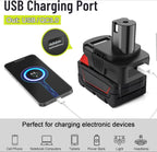 Battery Adapter Converter with USB For Dewalt 20V Li-ion for Milwaukee 18V Li-ion Battery to for Ryobi 18V Li-ion Battery tool