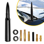 14cm (5.7in) Universal Car Roof AM/FM Bullet Whip Antenna with Screws, Black 1 Set