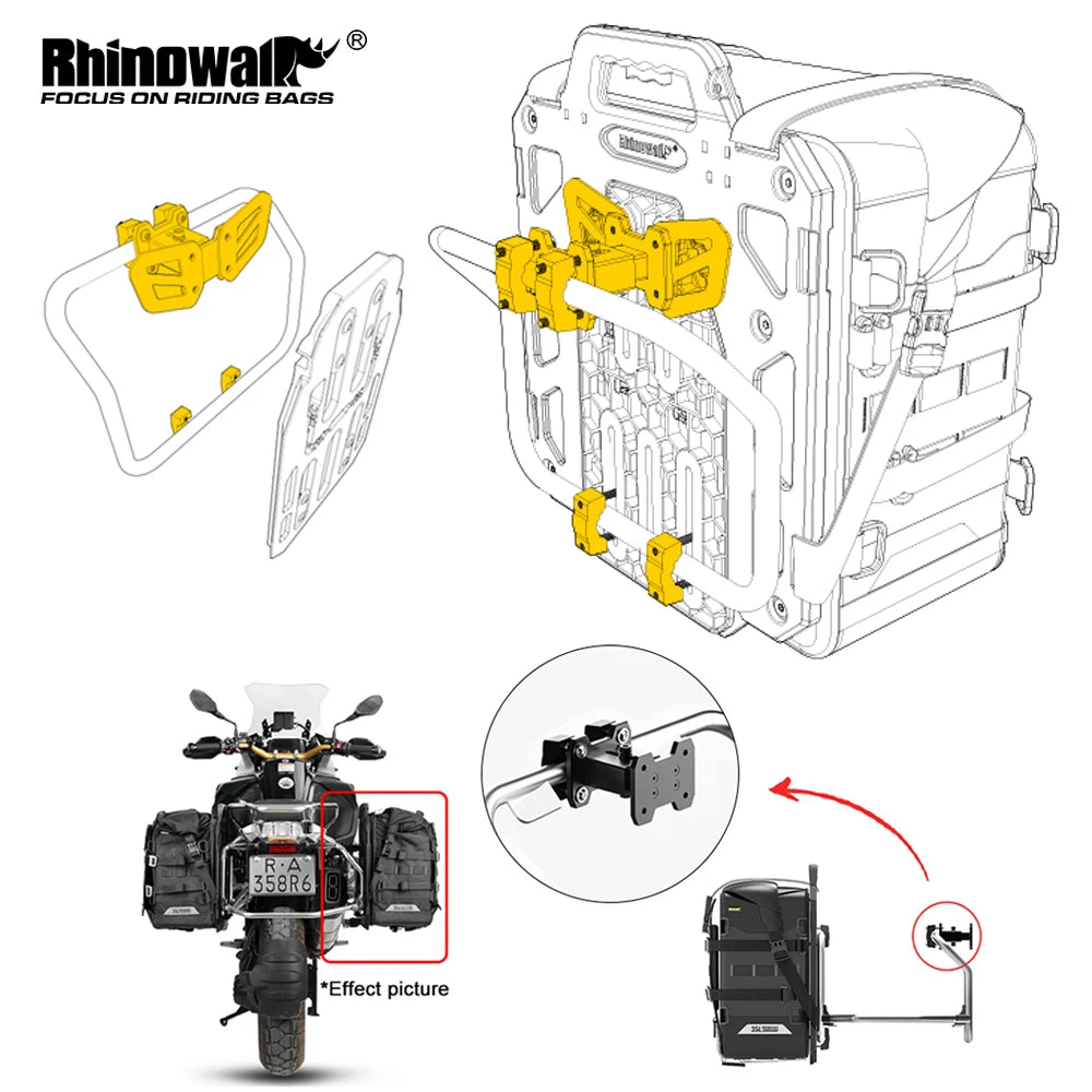 Rhinowalk Side Rack Extender Special For Motorcycle Bag MJX2004 Durable Metal Accessories