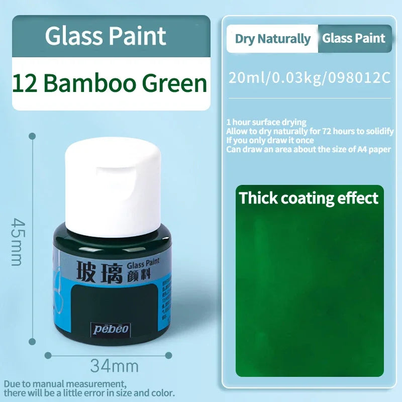 Waterproof Glass Paint 20/25ml Sun-Resistant Acrylic Paints For Artist Drawing Painting Pigment Hand Painted Glass Paint DIY