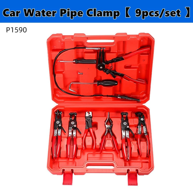 Long Reach Wire Hose Clamp Pliers Set for Automotive Fuel Oil Coolant Radiator Hoses