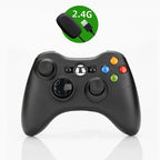 Wireless/Wired Controller For Xbox 360 Game Controller with Dual-Vibration Turbo Compatible with Xbox 360/360 Slim and PC Window