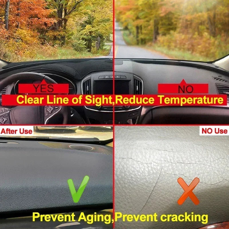 Car Auto Inner Dashboard Cover for Toyota Vitz 2018 - 2020 Center Console Protector Carpet Dashmat Sun-shade Accessories