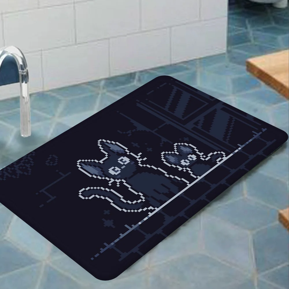 KiKi Jiji Cat Room Mats Nordic Style Home Doormat Bathroom-Toilet Mats Bedroom Hotel Decor Mat