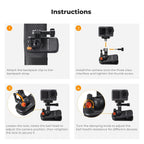 K&F Concept Magnetic Backpack Clip Mount for DJI Osmo Action 5/4/3, GoPro Hero, Insta360