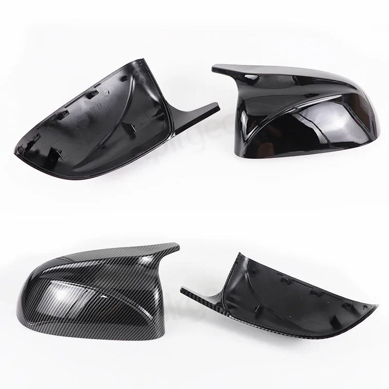 for BMW X3 G01 X4 G02 X5 G05 X7 G07 X6 G06 2018-2023 M style overlay Carbon Fiber Look Black Rearview Side Mirror cover Caps