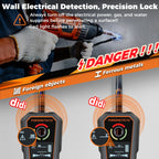 DSF02 6-in-1 Wall Scanner Type-C Rechargeable Stud Finder with Deep Modes, AC Wire, Metal & Pipe Detection for Safe Drilling