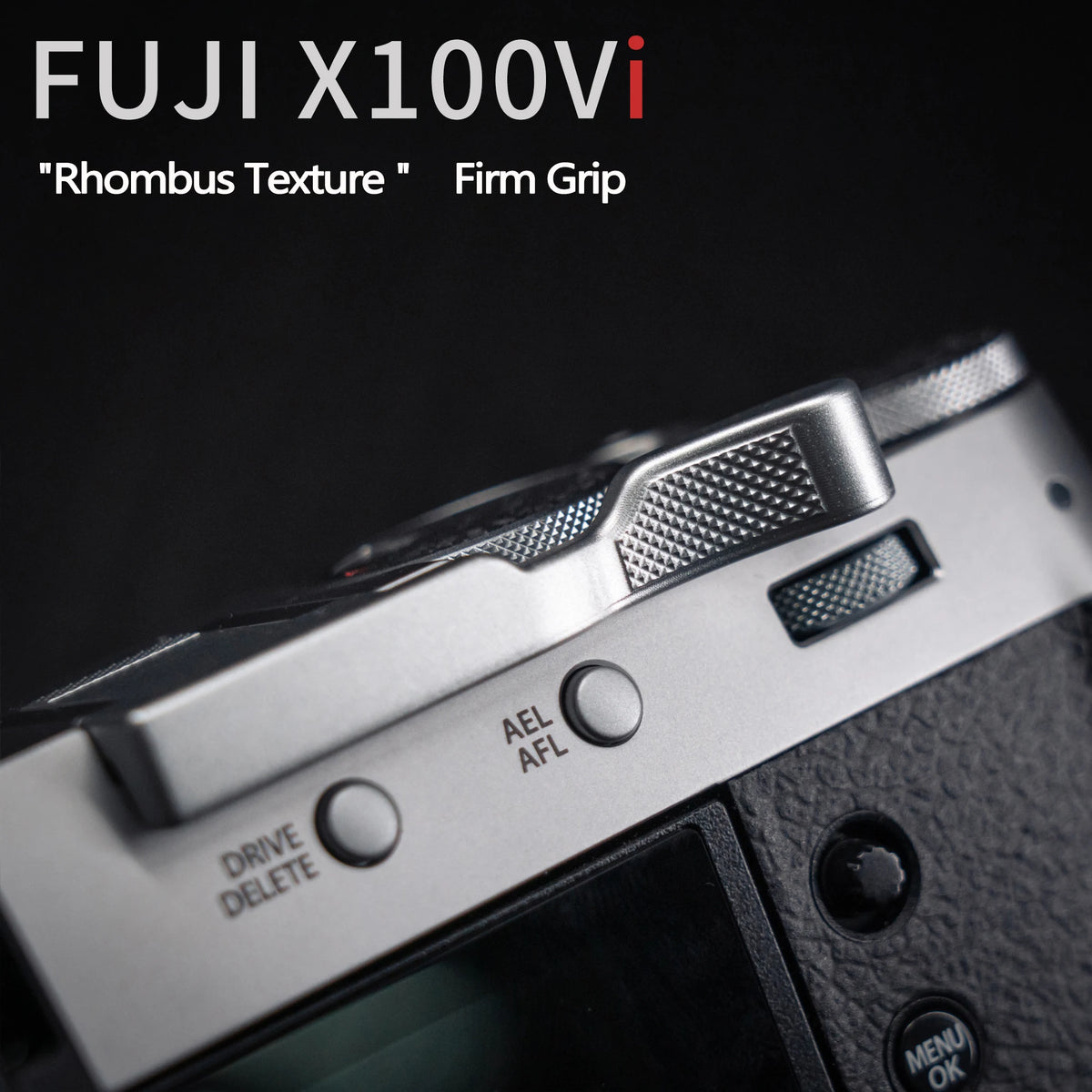 Aluminum Metal Hot Shoe Thumb-Up Hotshoe Thumb Up Grip for Fujifilm x100v Fuji X100VI Camera Hand Grip