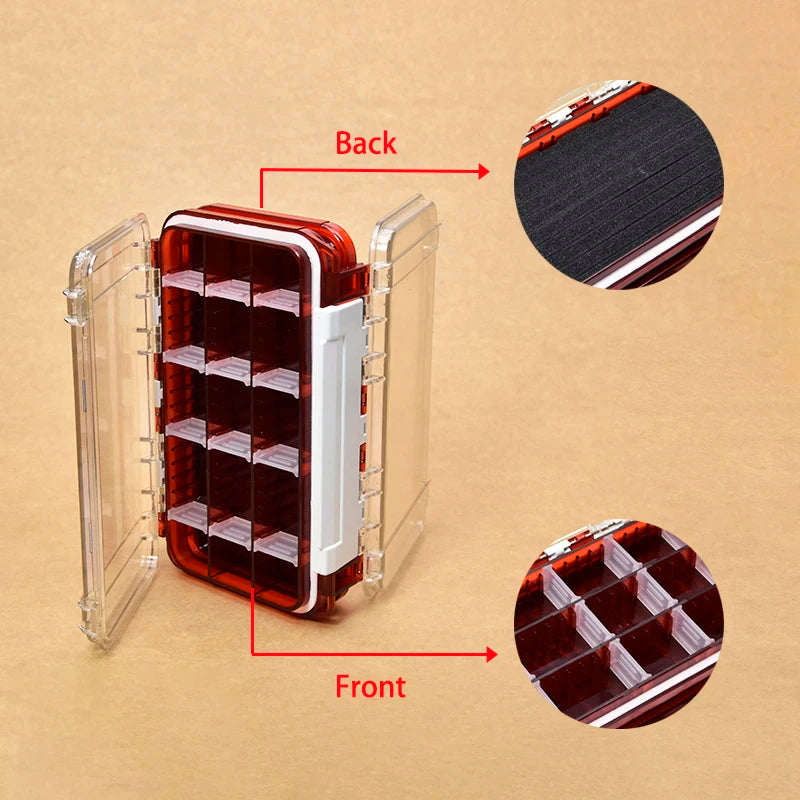 Waterproof Fishing Tackle Box Double-Sided Bait Lure Box Fish Hook Hook Up Storage Box Carp Fly Fishing Accessories Fishing Box
