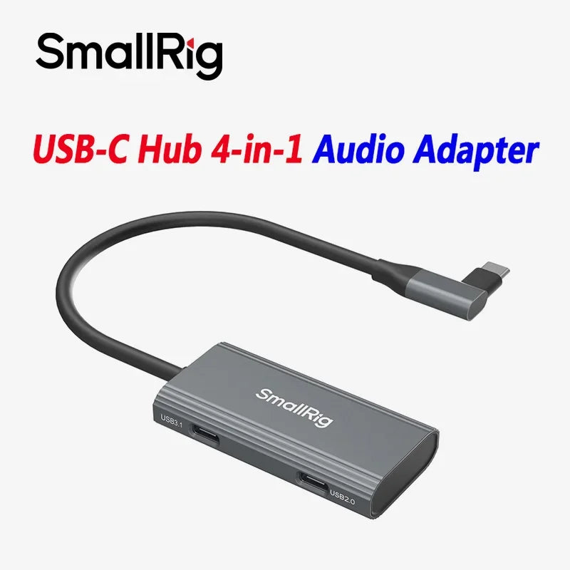 SmallRig USB-C Hub 4-in-1 with PD, USB-C 3.1, USB-C 2.0, Audio Adapter (4598)