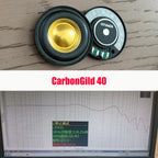 ELFINEAR CarbonGild 40 1Pair 40mm Carbon Fiber Gilded Dome Headphone Driver, 32Ω/300Ω Options