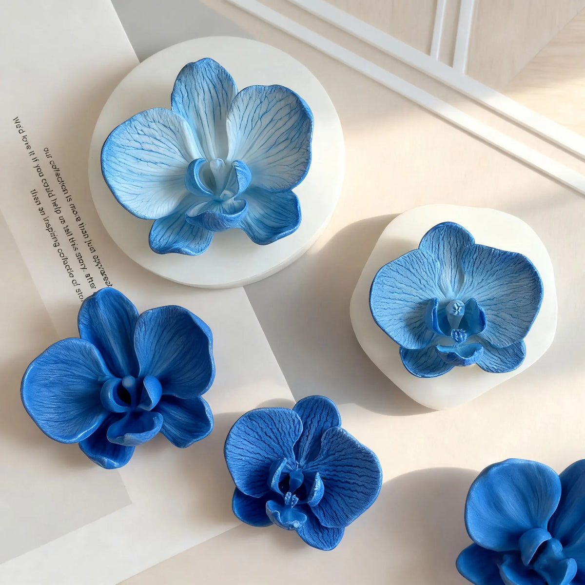 3D Orchid Flower Silicone Mold Phalaenopsis Candle Wax Mold DIY Aromatherapy Plaster Cement Craft Home Decor Gift Mold