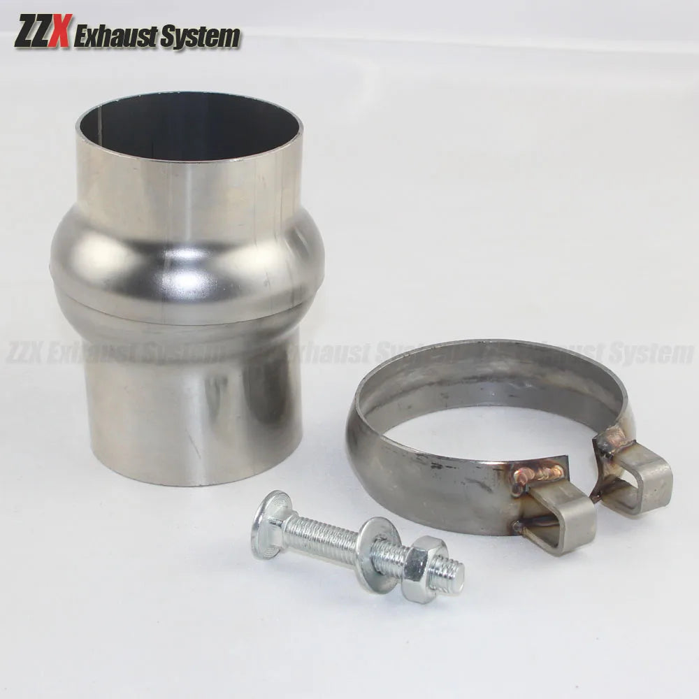 Car Stainless steel exhaust pipe male and female flange universal connection 51mm 63mm 70mm 76mm removable assembly fittings