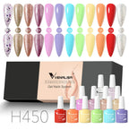 6/12pcs/Set Venalisa Gel Nail Polish VIP Kit Charming Neon Color Gel Pink Natural Color Series Rubber Gel Great Coverage Lacquer