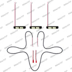 For Aftermarket Raptor Grille 3Pcs Amber White LED Light Pickup Grille Light DIY LED Light Fit For FORD RANGER RAPTOR 2023-2025+