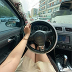 1 pair of flower geisha car stickers, car A-pillar decoration stickers, car interior modification decoration supplies