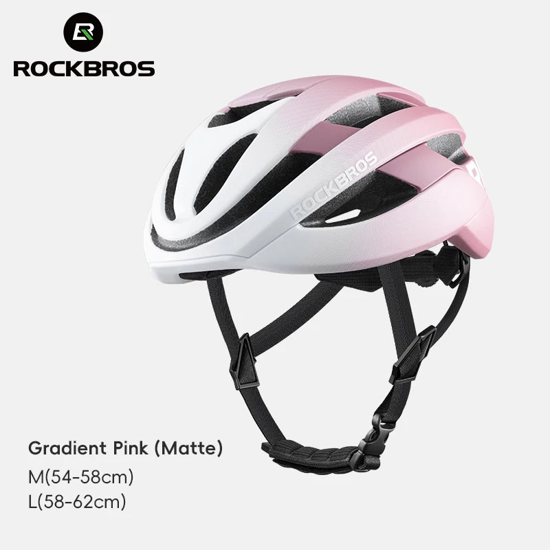 ROCKBROS Cycling Helmet Ultralight Adjustable Road & MTB, Integrally Molded, M/L 54-62cm