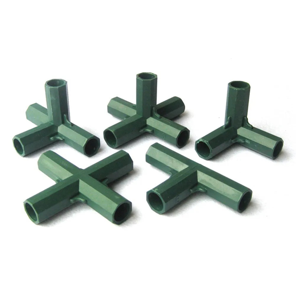 10pcs/set 16MM PVC Fitting 5 Types Stable Support Heavy Duty Greenhouse Frame Building Connector
