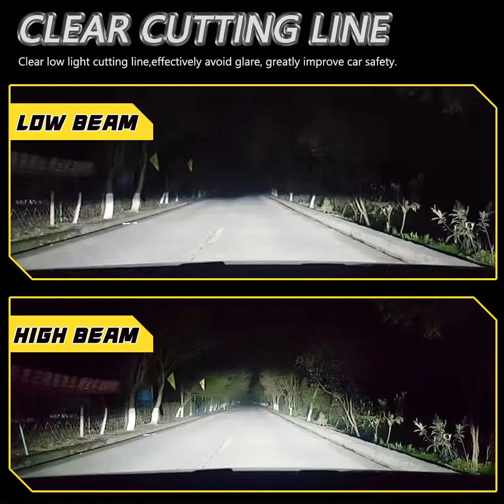 H1 LED Headlight Bulbs CANBUS Lights Mini Lamp 1:1 Size New Wireless H1 Fog Light with Fan Car LED Plug & Play 6000K 12V