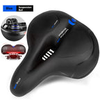 Reflective Shock Absorbing Hollow Bike Saddle MTB Bicycle Seat Breathable Rainproof Cycling Road Mountain Cycling Accessory 0402